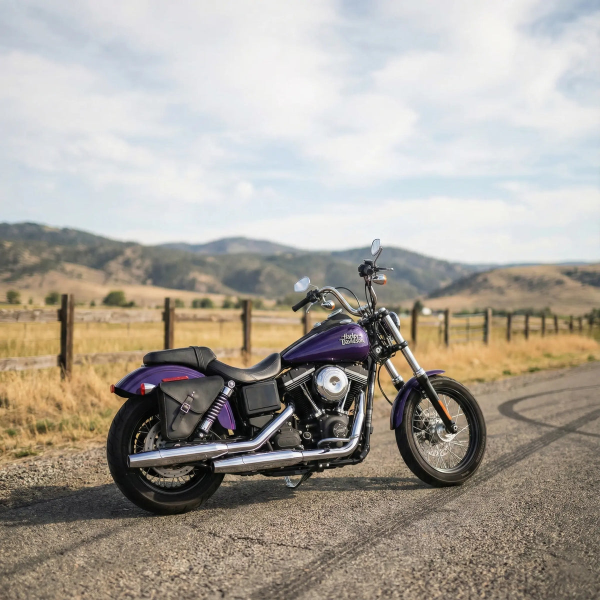 Harley Dyna Right Side Solo Bag - (Model DR032)