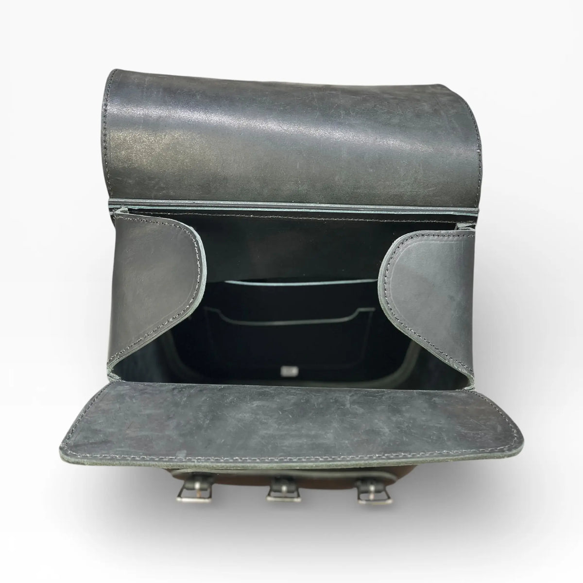 Universal Heavy Duty Leather Saddlebag - US02S (Solo Bag)