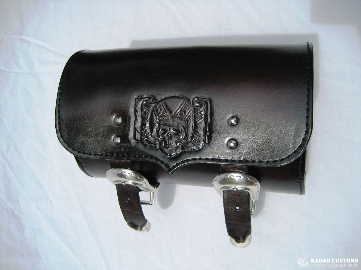 RTW PROVEN: Custom Hand-Tooled Seat & Saddlebags Set | Harley-Davidson Panhead