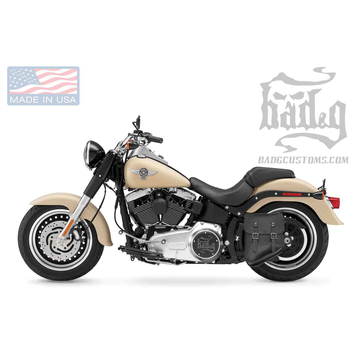 Upgrade your Harley-Davidson® Softail with the SHL03 Left Side Swingarm Solo Bag. Hand crafted in USA with premium leather and top quality hardware. Designed to fit all Pre-2017 Harley-Davidson® Softail models*. Durable and stylish, it features easy installation and it's the perfect fit for your motorcycle.