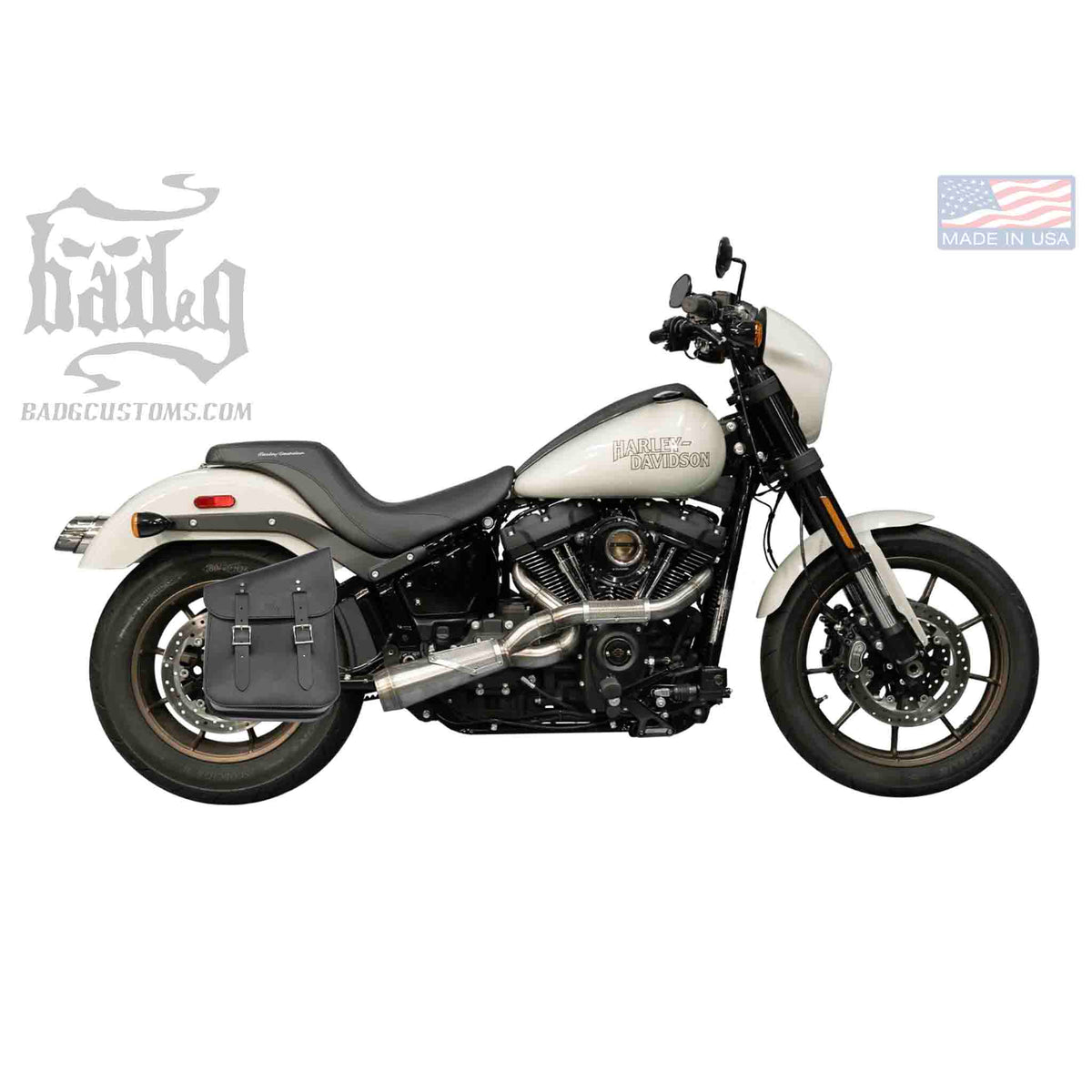 Upgrade your Harley-Davidson® Softail with the SHR02 Right Side Swingarm Solo Bag. Hand crafted in USA with premium leather and top quality hardware. Designed to fit all Pre-2017 Harley-Davidson® Softail models*. Durable and stylish, it features easy installation and it's the perfect fit for your motorcycle.