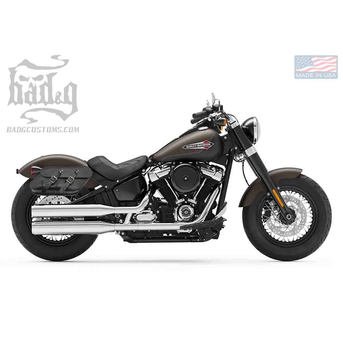 Upgrade your Harley-Davidson® Softail with the SHR05 Right Side Fender Strut Solo Bag. Hand crafted in USA with premium leather and top quality hardware. Designed to fit all Harley-Davidson® Softail models and years. Durable and stylish, it features easy installation and it's the perfect fit for your motorcycle.