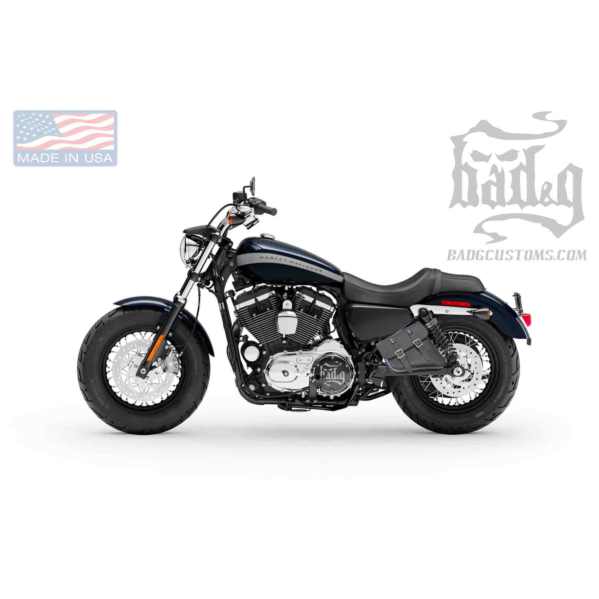 Upgrade your Harley-Davidson® Sportster with the SL02 Left Side Solo Bag. Hand crafted in USA with premium leather and top quality hardware. Durable and stylish, it's the perfect fit for your motorcycle.