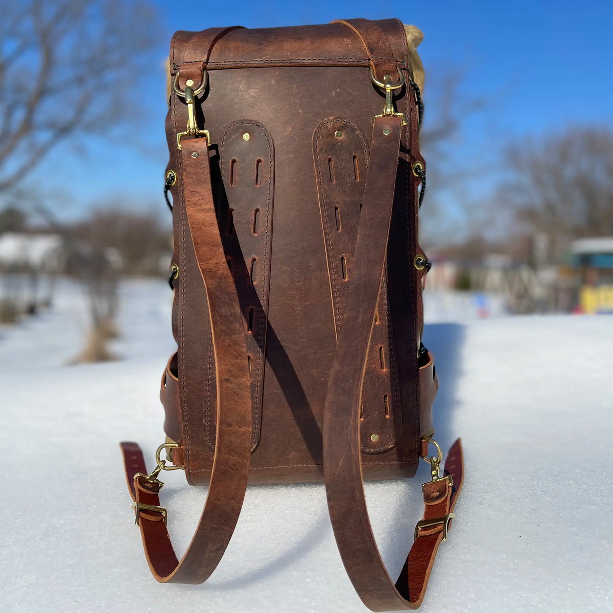 1-of-1 EXCLUSIVE: USB01S Sissy Bar Backpack (Buffalo & Waxed Canvas)