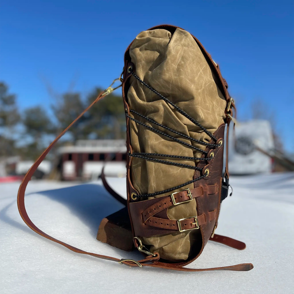 1-of-1 EXCLUSIVE: USB01S Sissy Bar Backpack (Buffalo & Waxed Canvas)