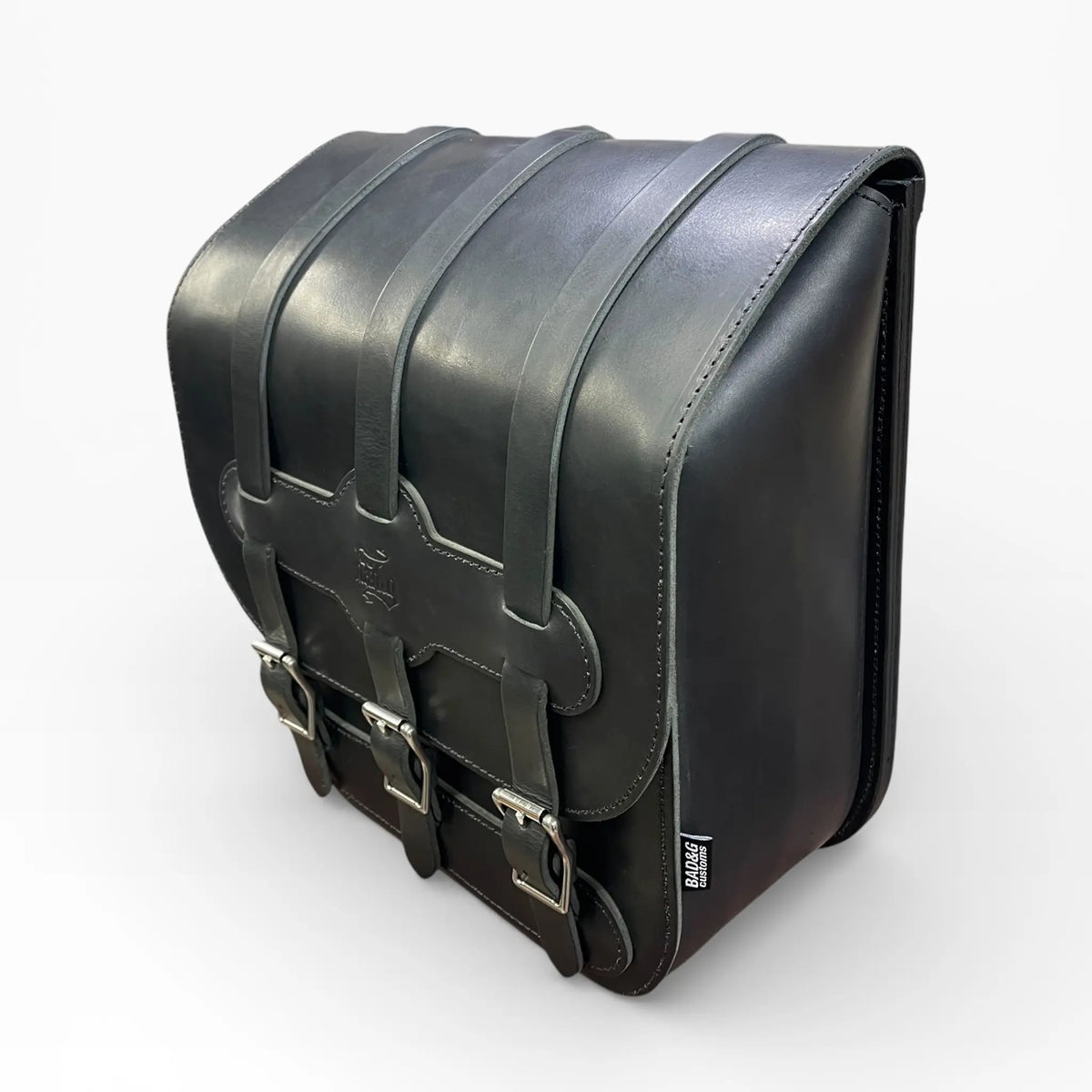 Universal Heavy Duty Leather Saddlebag - US02S (Solo Bag)