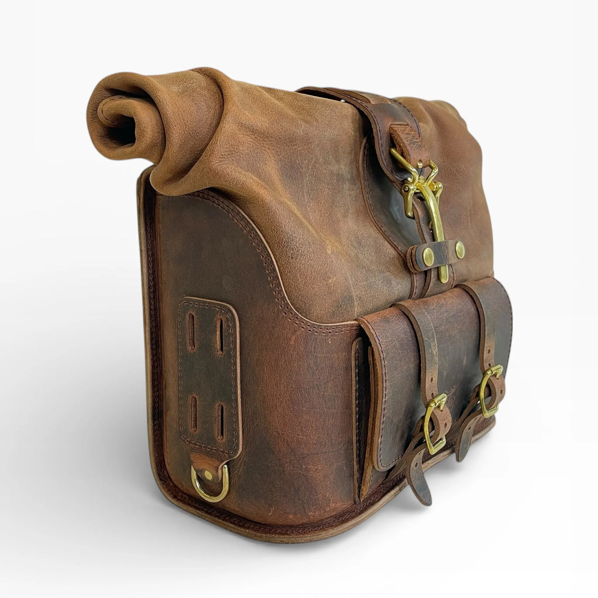 Universal Leather Rolltop Pannier - URP01 (Solo Bag)