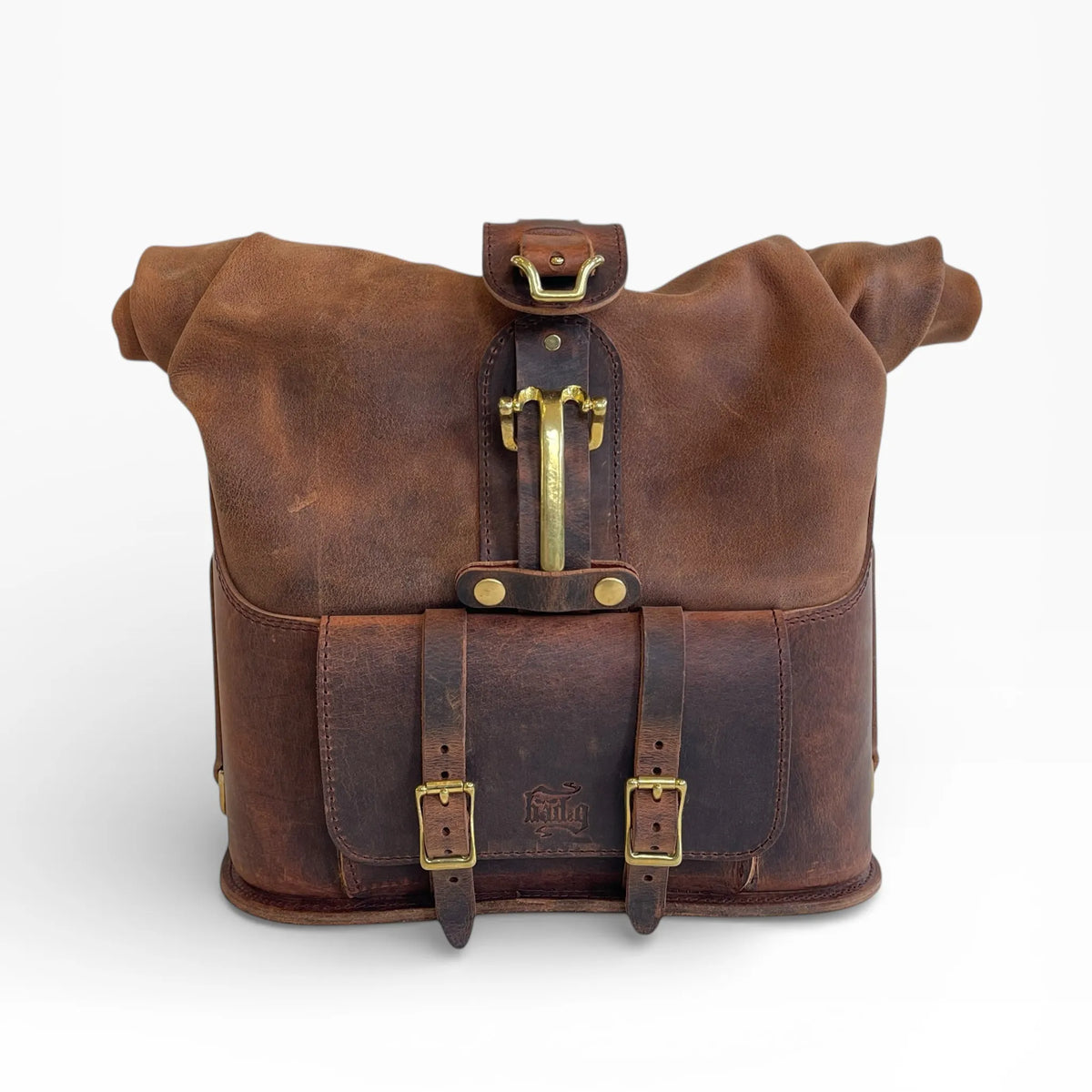 Universal Leather Rolltop Pannier - URP01 (Solo Bag)