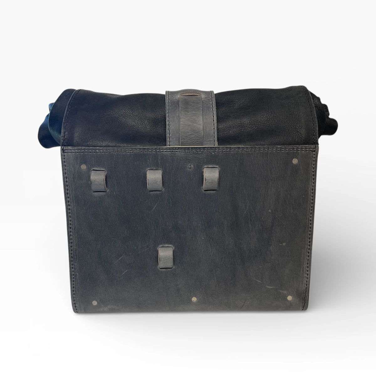 Universal Leather Rolltop Panniers / Saddlebags - TBP02 (Pair)